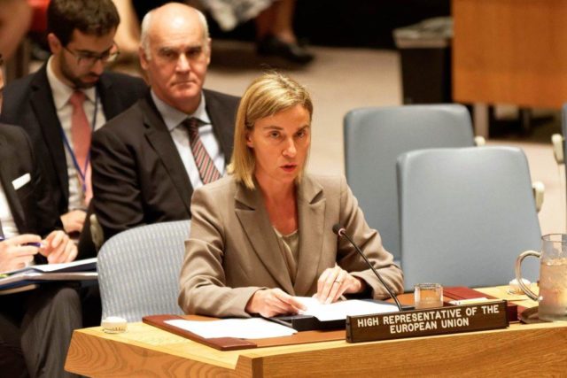 Верховный представитель ЕС по вопросам внешней политики и безопасности Федерика Могерини (Federica Mogherini)