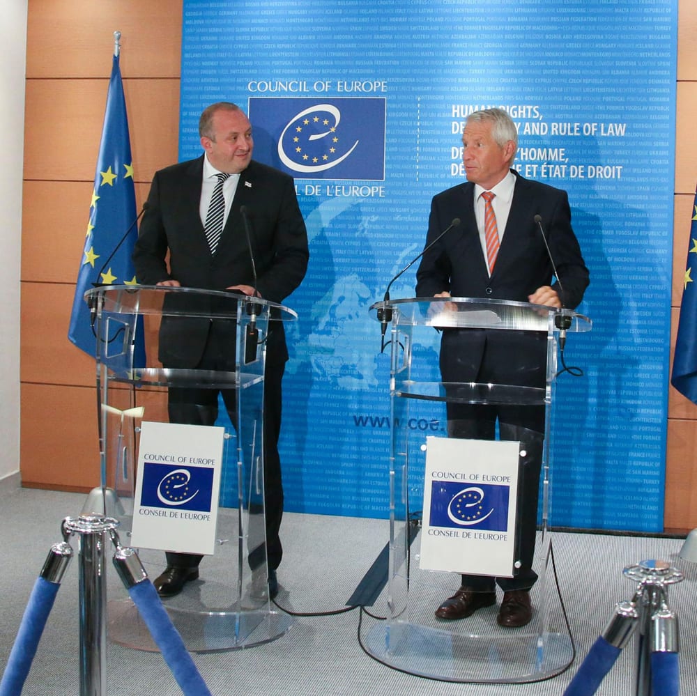 Президент Грузии провел первую с генсеком Совета Европы Турбьерном Ягландом