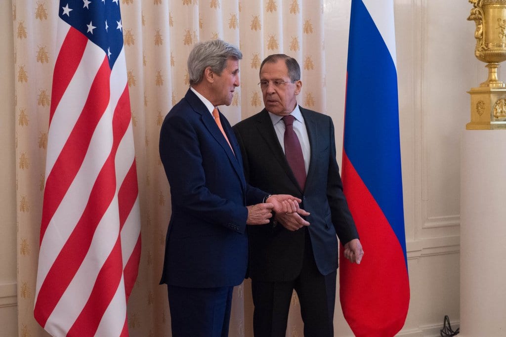 Госсекретарь США Джон Керри и министр иностранных дел России Сергей Лавров