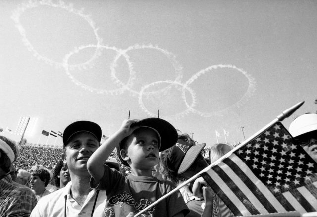 Открытие олимпийских игр в Лос-Анджелесе в 1984 году