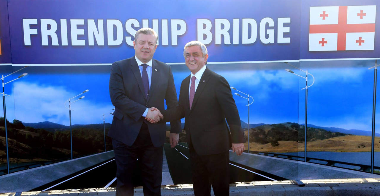 Премьер-министр Грузии и президент Армении посетили территорию строительства уникального проекта "Mост Дружбы"