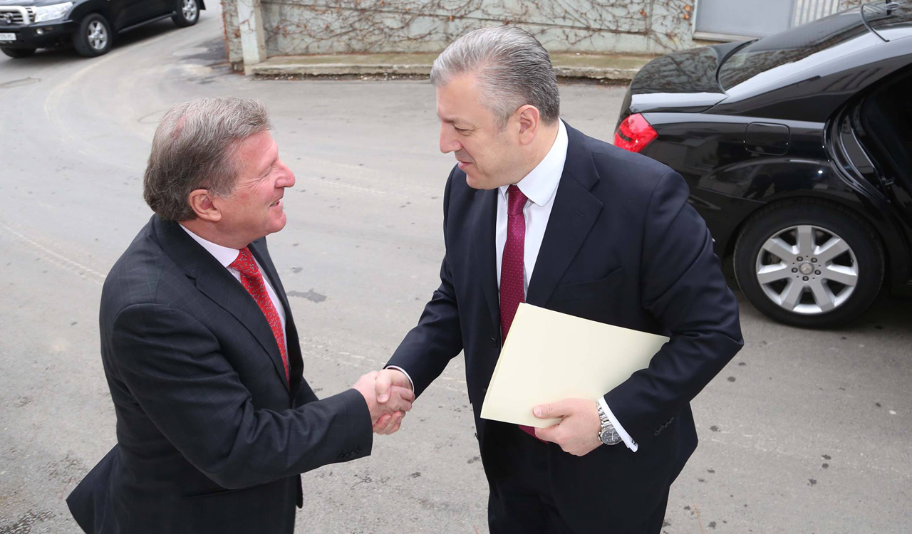 Посол Евросоюза в Грузии Янош Херман принял премьер-министра Георгия Квиркашвили