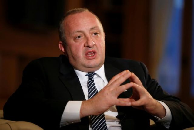 Georgia's President Georgy Margvelashvili interview with Reuters at his office in Tbilisi, Georgia, November 29, 2016. REUTERS/David Mdzinarishvili