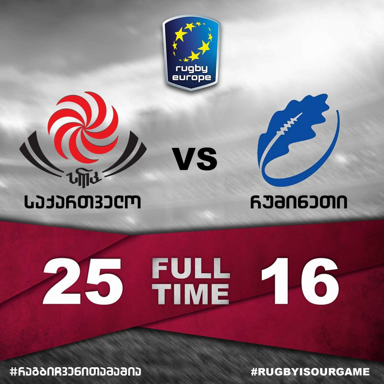 Национальная сборная Грузии по регби стала обладателем Кубка Европейских Наций