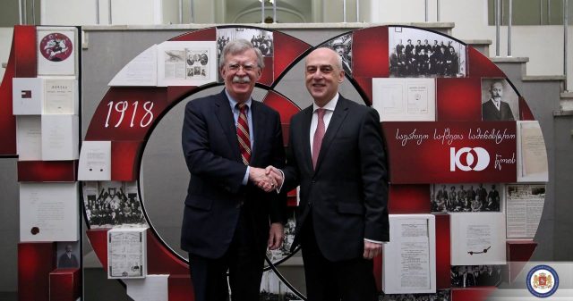 Давид Залкалиани и Джон Болтон обсудили в Тбилиси вопросы расширения стратегического партнерства