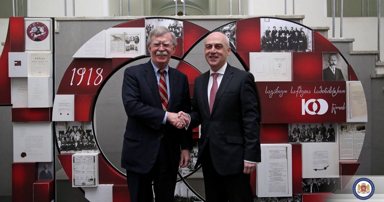 Давид Залкалиани и Джон Болтон обсудили в Тбилиси вопросы расширения стратегического партнерства