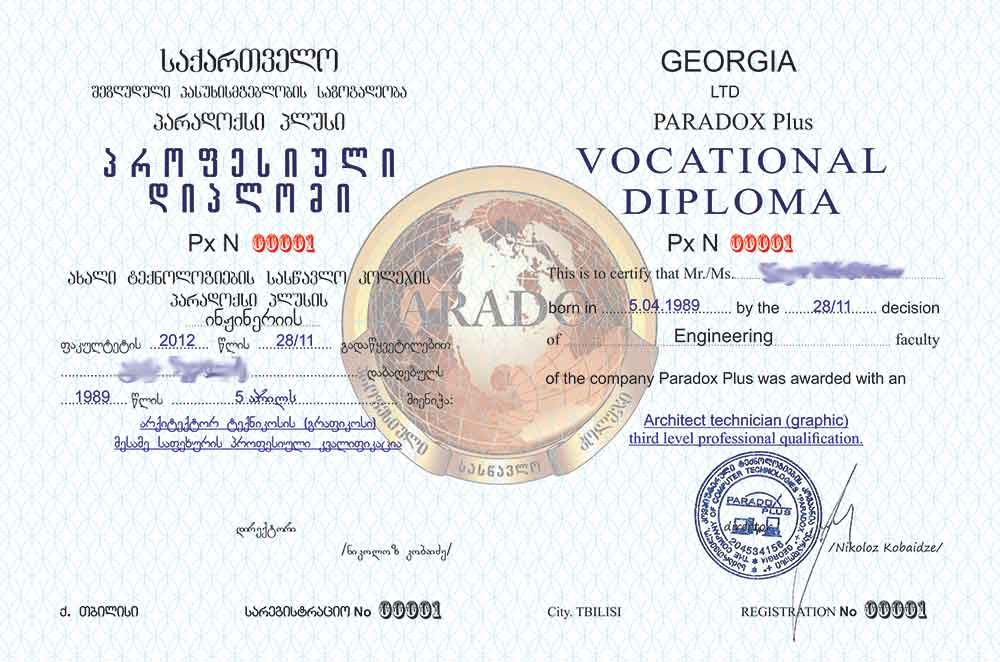 В Грузии диплом профессионально училища приравняется к школьному аттестату