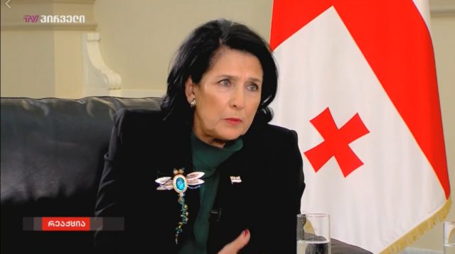"Реакция" Саломе Зурабишвили на TV Pirveli