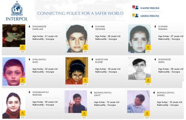 Интерпол разыскивает 19 граждан Грузии пропавших без вести