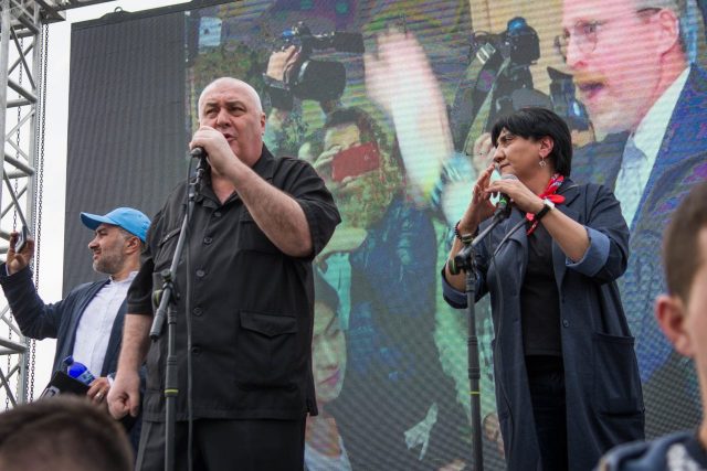 Акция партии "Альянса патриотов Грузии" против Крамера и НАТО