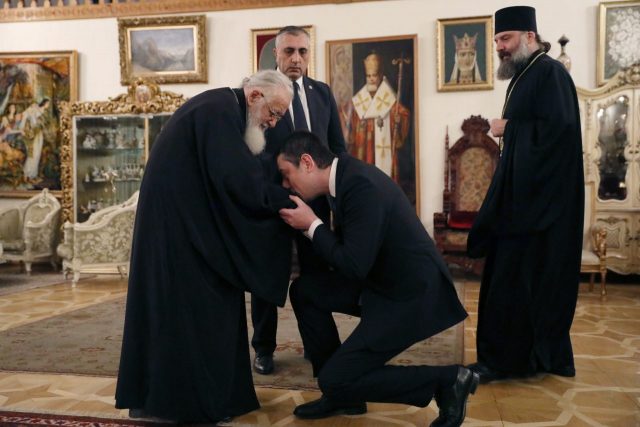 Илия II благословил нового премьер-министра страны Георгия Гахария
