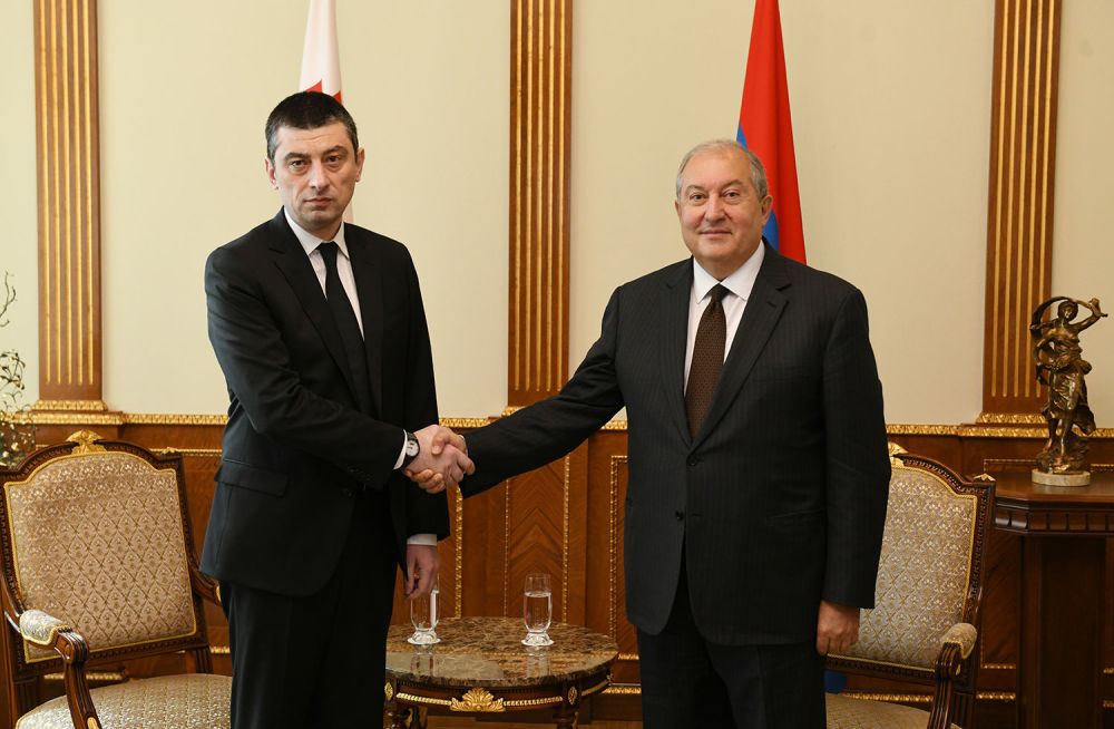 Георгий Гахария встретился с президентом Армении Арменом Саркисяном