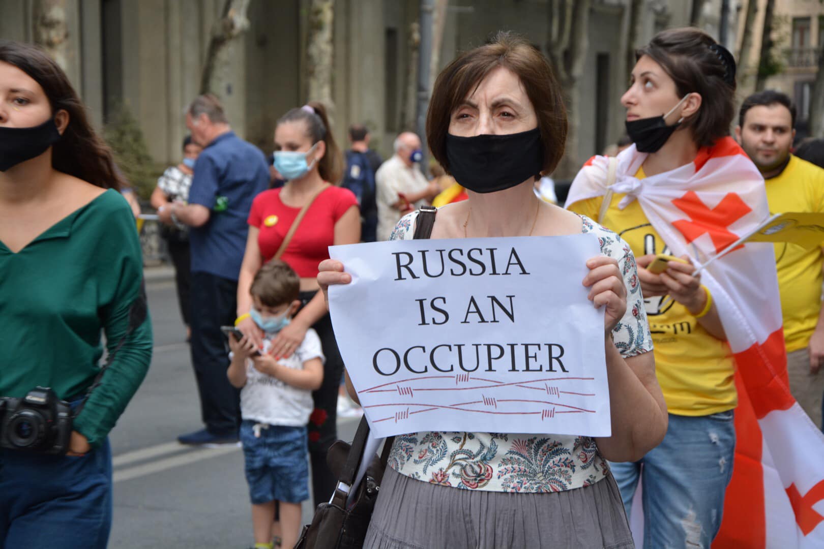 В Тбилиси прошла антикремлевская акция, приуроченная к годовщине «Ночи Гаврилова»