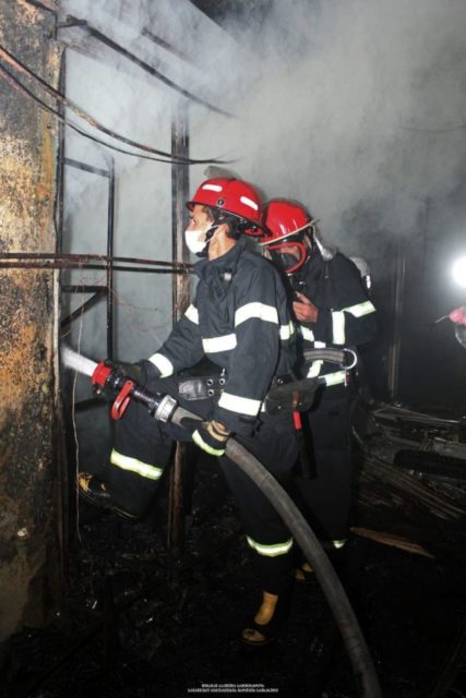 Очередной пожар на рынке Элиава