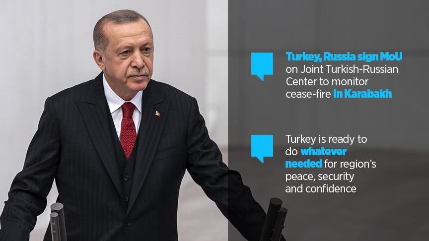 Эрдоган: Турция присоединяется к миротворческим силам в Карабахе
