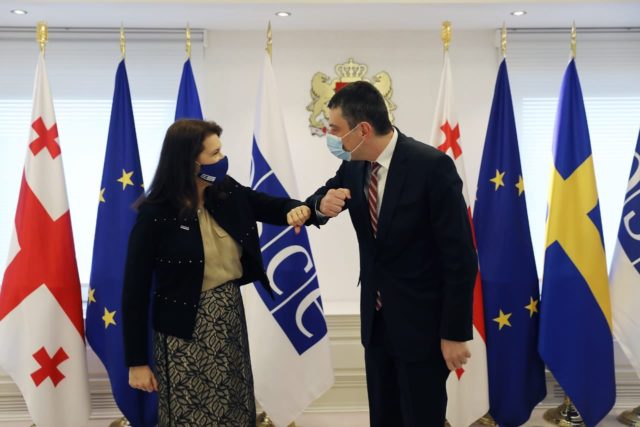 Премьер-министр Грузии принял председателя ОБСЕ-министра иностранных дел Швеции
