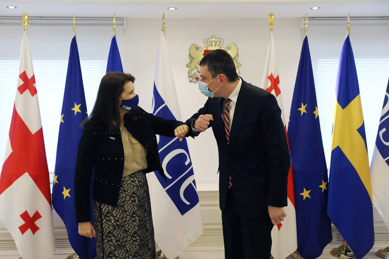 Премьер-министр Грузии принял председателя ОБСЕ-министра иностранных дел Швеции