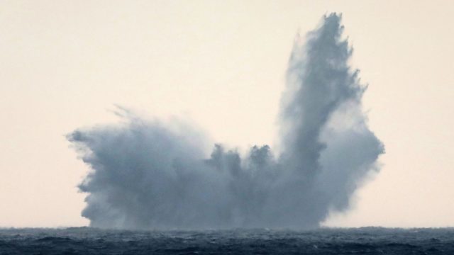 Взрыв морской мины в акватории Батуми