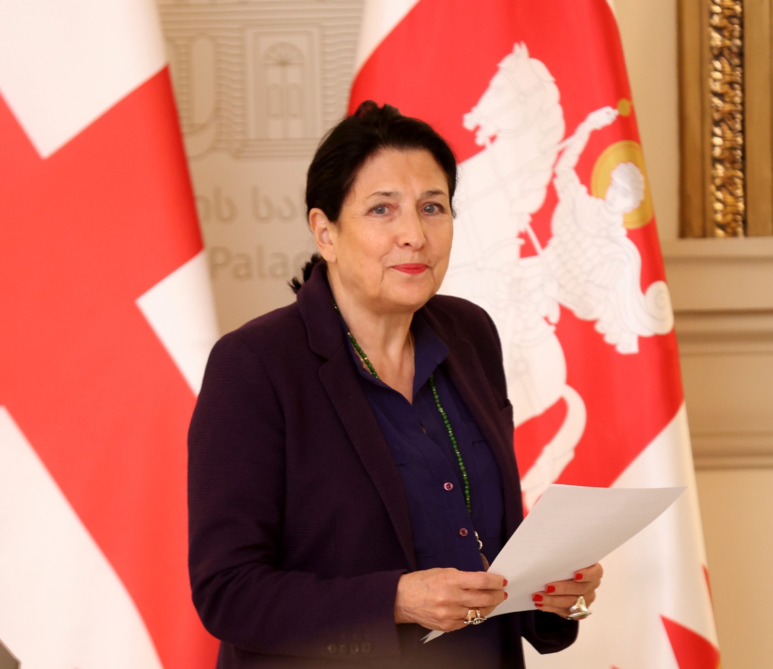 Брифинг президента Грузии в связи с введением США санкций в отношении грузинских судей