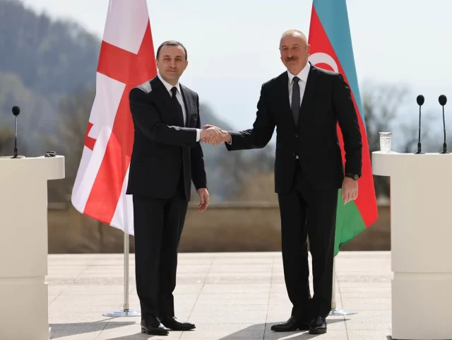 Ираклий Гарибашвили и президент Азербайджана Ильхам Алиев провели переговоры