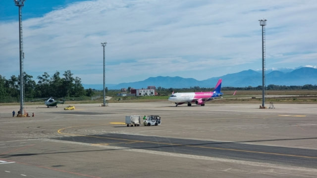 Сильный ливень затопил Международный аэропорт Кутаиси