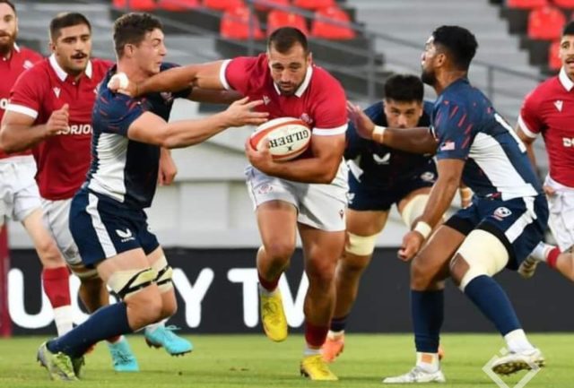 Сборная Грузии по регби выиграла у сборной США со счетом 22:7