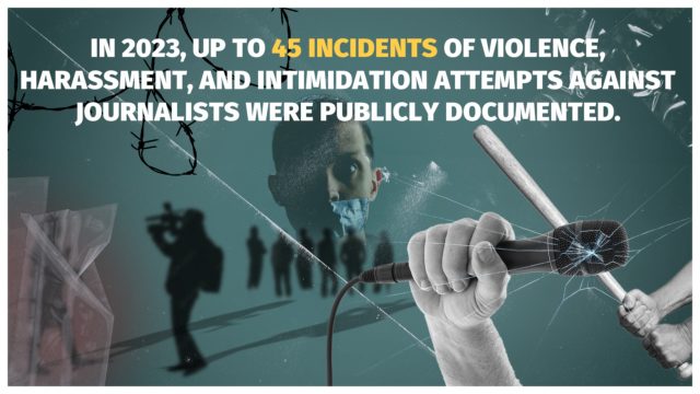 В Грузии зафиксировано более 45 случаев насилия в отношении представителей СМИ