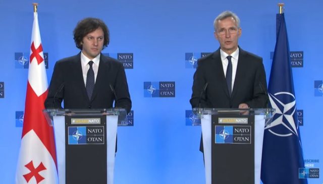 В Брюсселе состоялась встреча премьер-министра Грузии с генсеком НАТО