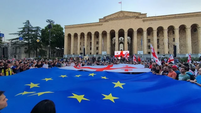 В Тбилиси прошел седьмой день акций против закона об иноагентах