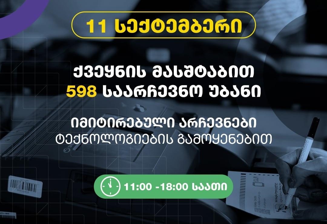 ЦИК Грузии проведет имитированное голосование перед предстоящими парламентскими выборами