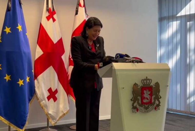 Пятый президент Грузии Саломе Зурабишвили открыла новый офис