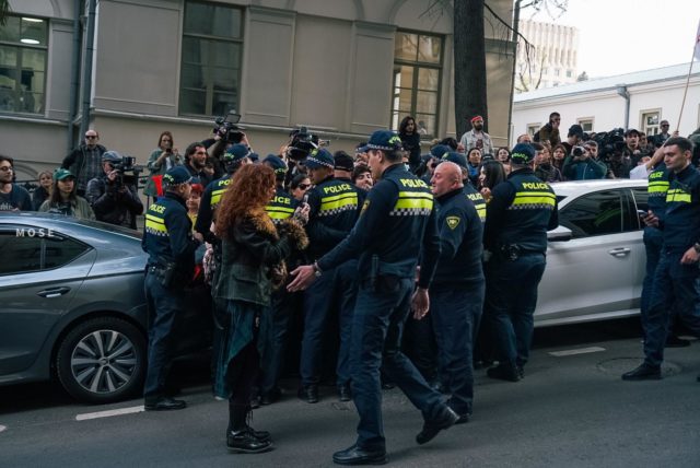 У парламента прошла акция против «комиссии Цулукиани»