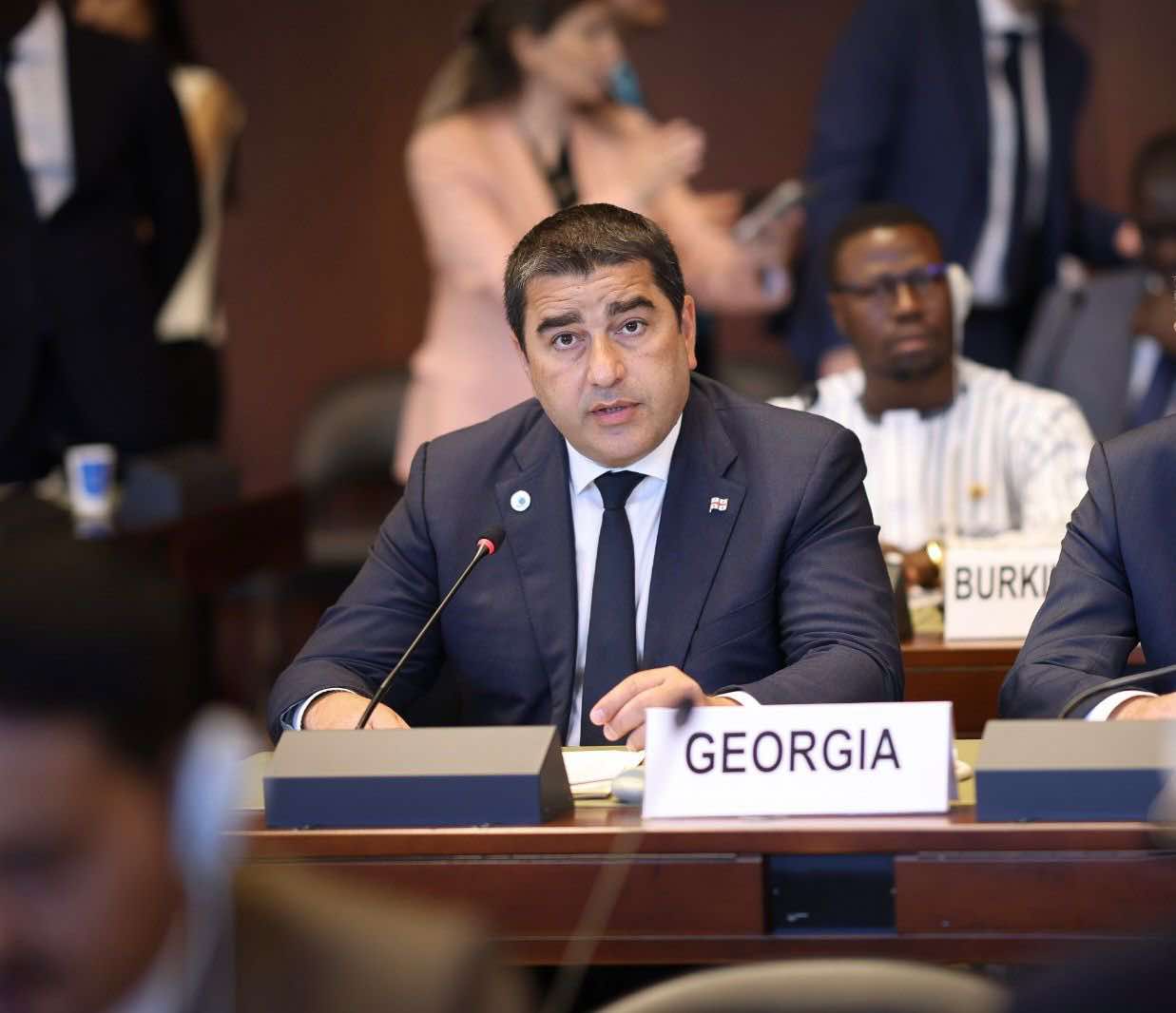 Папуашвили выступил на Всемирной конференции спикеров парламентов (IPU) в Женеве