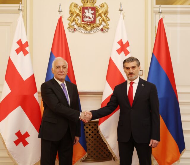 Визит президента Армении Ваагна Хачатуряна в Тбилиси