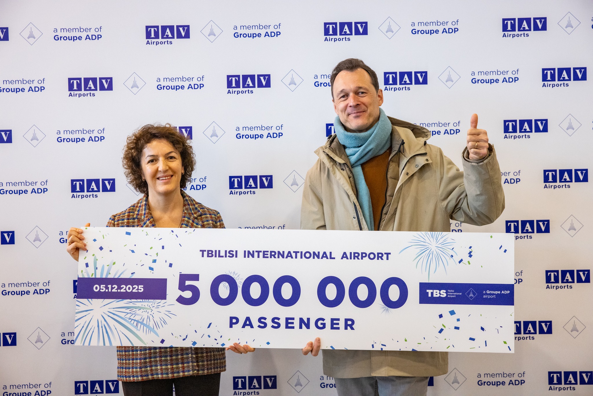 Тбилисский аэропорт принял 5-миллионного пассажира